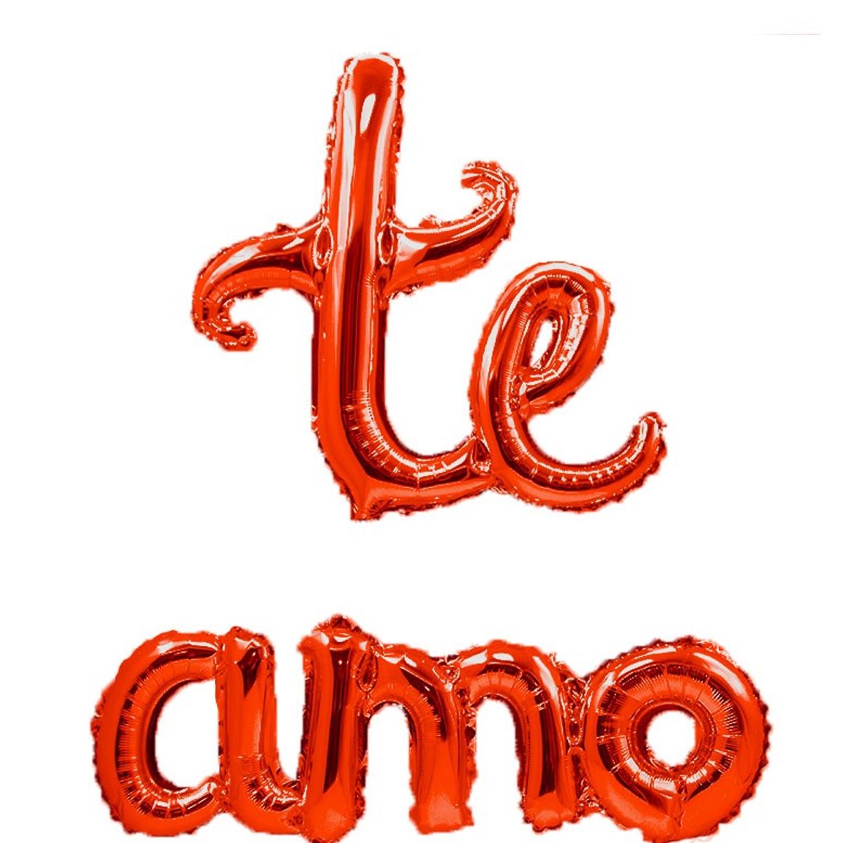 GENERICO - GLOBO METALICO TE AMO CURSIVO ROJO X1 UNI