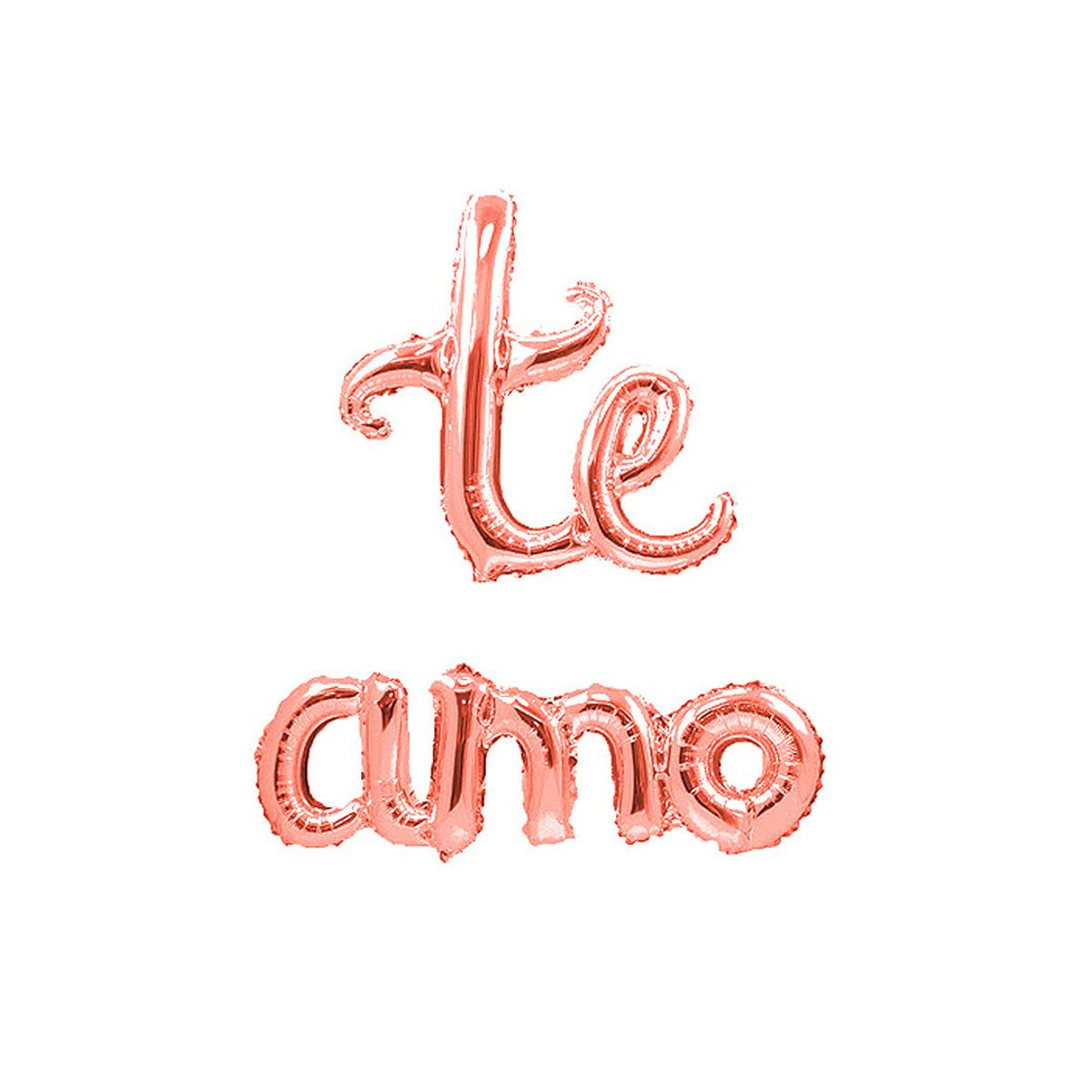 GENERICO - GLOBO METALICO TE AMO CURSIVO ROSE GOLD X1 UNI