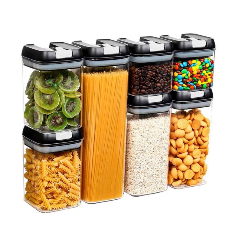 GENERICO - Set De 7 Contenedores De Plástico Herméticos Para Tu Cocina