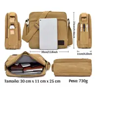 GENERICO - Bolso De Mensajero Vintage Unisex De Lona Maletín De Viaje