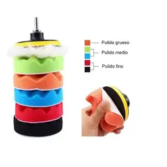 GENERICO - Kit Para Pulir 4 Pulgadas Esponjas Almohadillas Bonetes Auto
