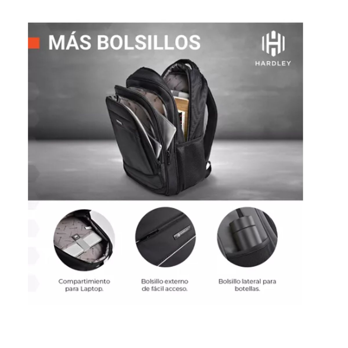 GENERICO - Mochila Notebook Impermeable Antirrobo Hardley Usb