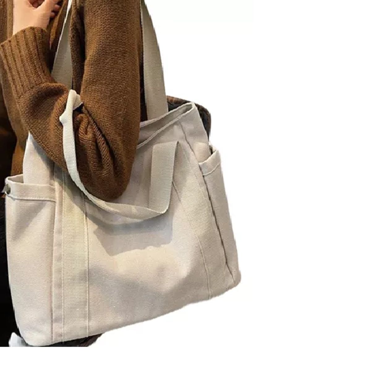 GENERICO - Bolso Mano De Viaje Lona Con Múltiples Bolsillos Para Mujer