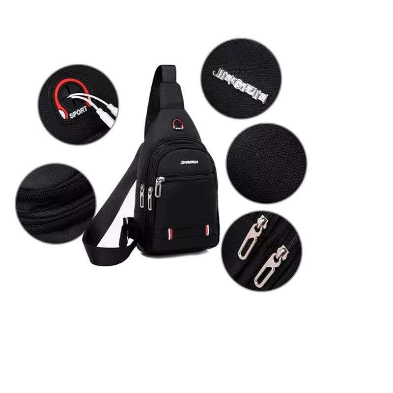 GENERICO - Bolso Morral Bandolera De Hombro Cruzado Hombre Con Usb