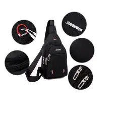 GENERICO - Bolso Morral Bandolera De Hombro Cruzado Hombre Con Usb