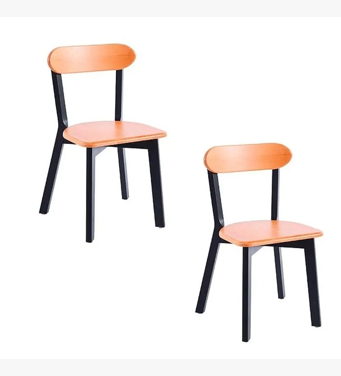 Pack 2 Silla Fresno de Madera Negro