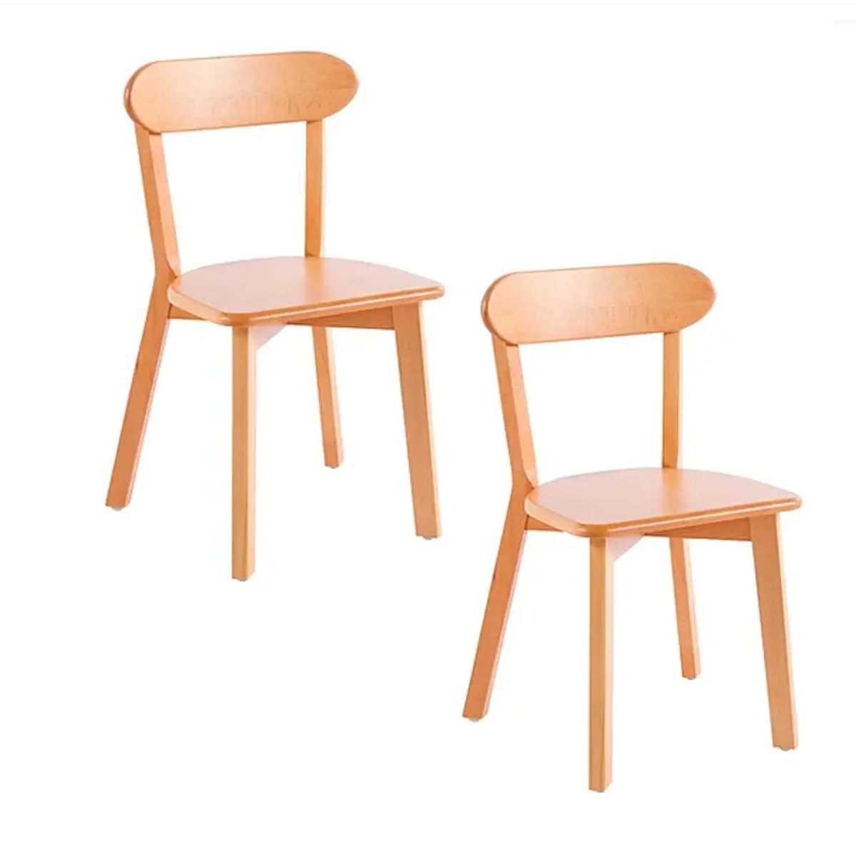 CORI CORI - Pack 2 Silla Fresno de Madera Marron