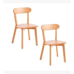 CORI CORI - Pack 2 Silla Fresno de Madera Marron
