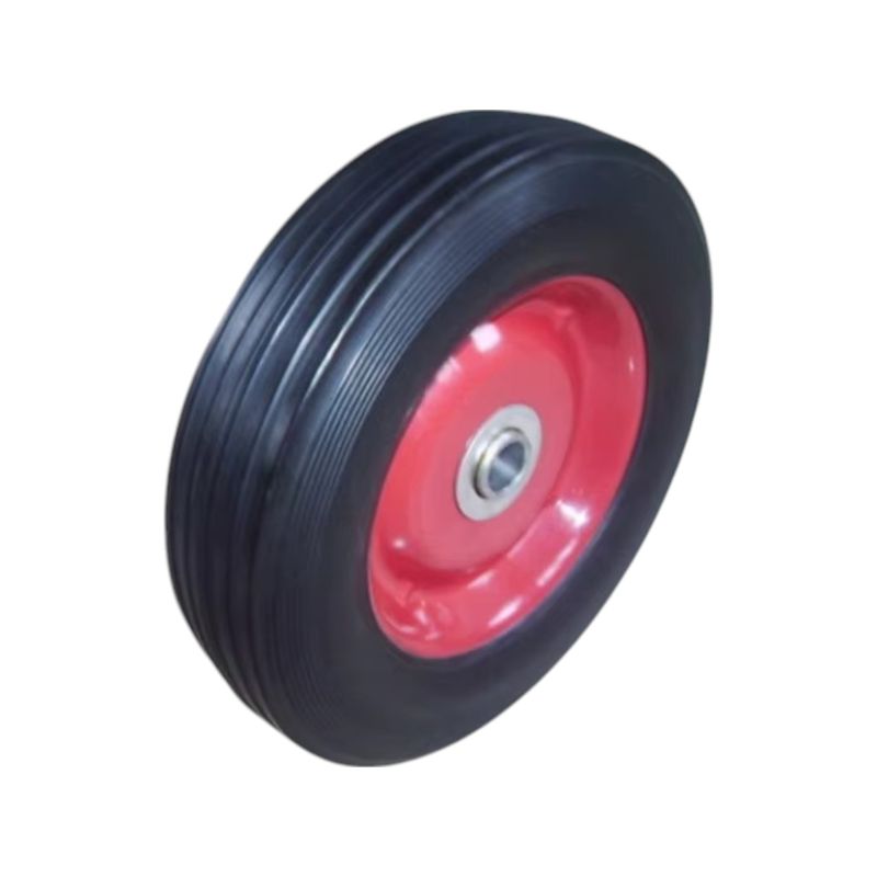 GENERICO - Pack 2 Ruedas Goma Solida Carros Yegua Carga Pesada 15 cm