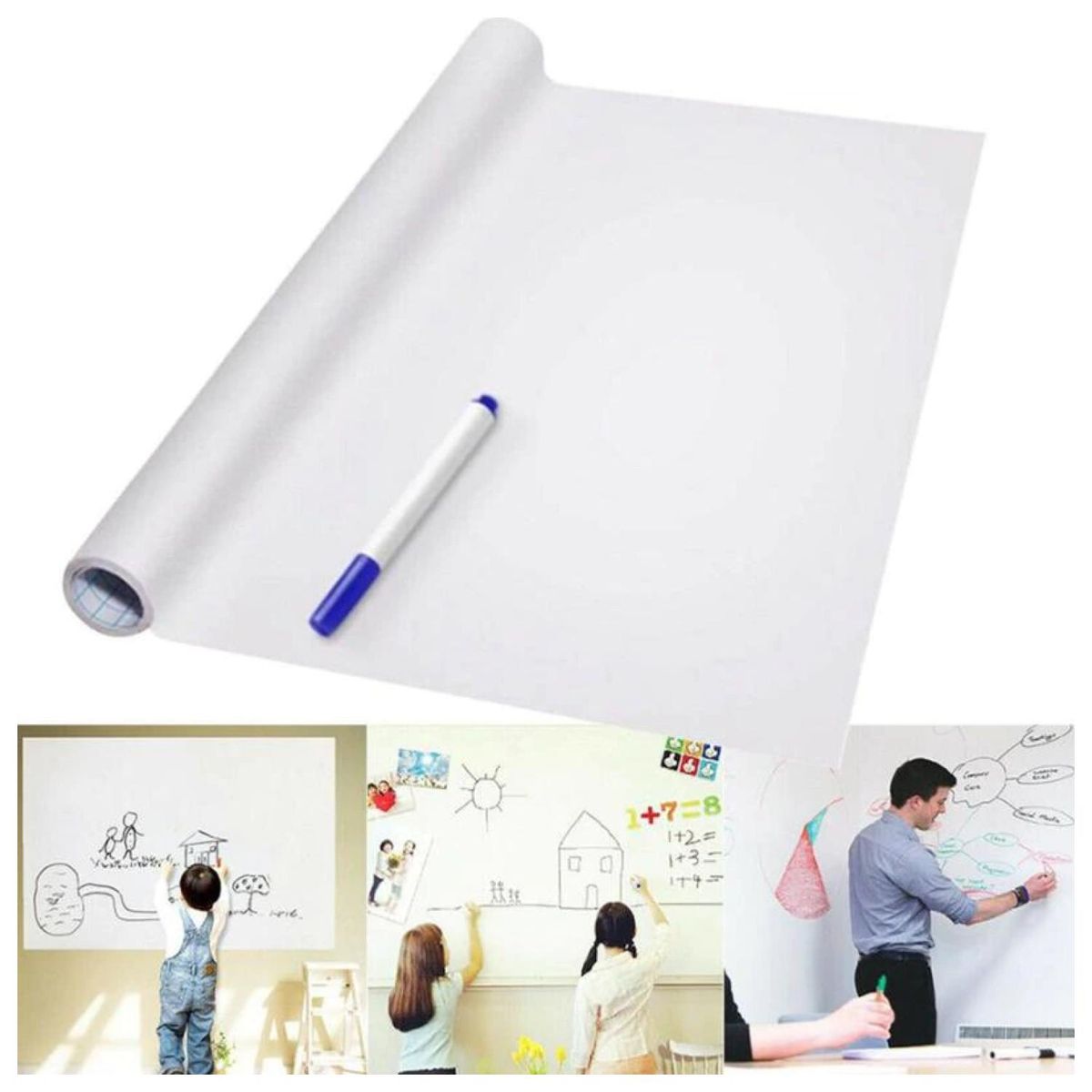 MOVI - Pizarra Adhesiva Blanca cplumones