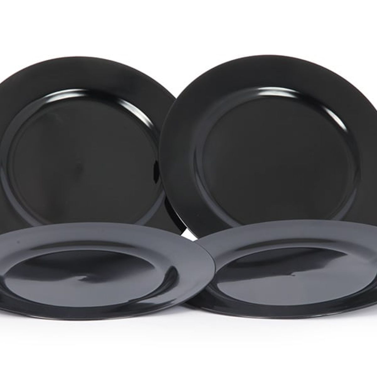 HERRERA MAISON - Set 4 Platos Base Negro Outline