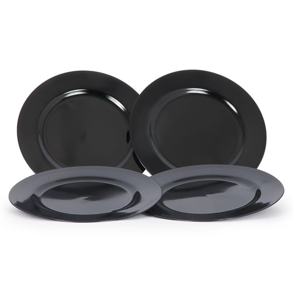 HERRERA MAISON - Set 4 Platos Base Negro Outline