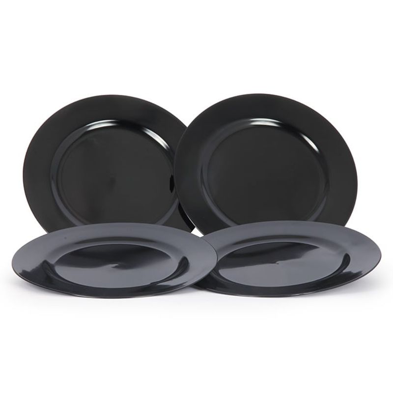 HERRERA MAISON - Set 4 Platos Base Negro Outline