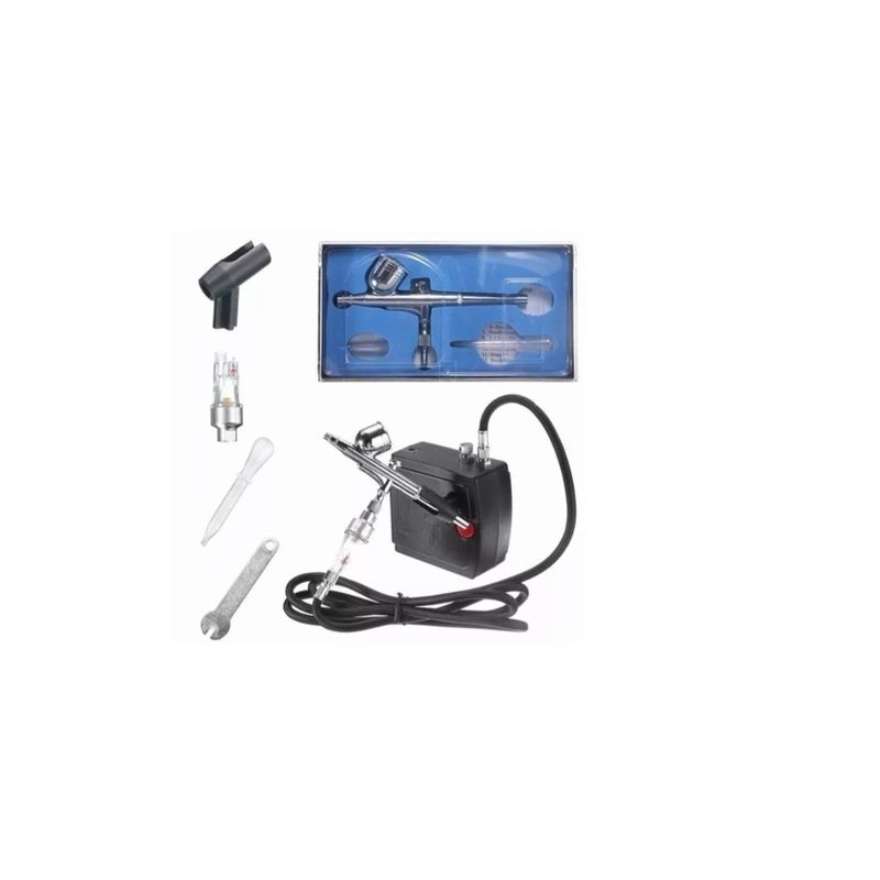 GENERICO - Kit Aerografo Profesional Compresor Filtro Manguera