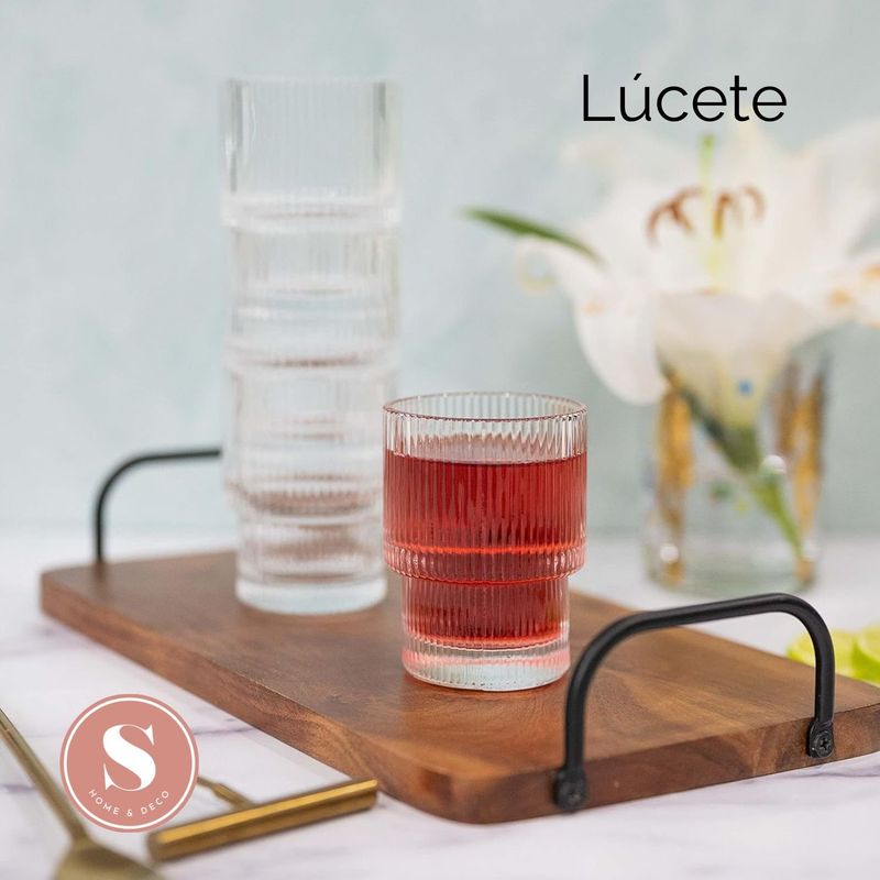 SANTU HOME & DECO - Pack 4 Vasos Vidrio Highball Para Cocteleria 180ml