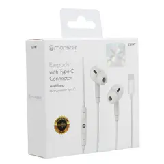 MONSTER AUDIO - Audif Monster Alambrico Mlibres C21wt Type-c Blanco AUDIO OPEN BOX