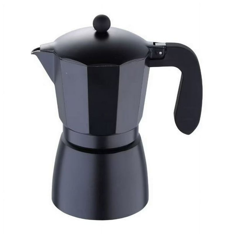 BERGNER - Cafetera Italiana Aluminio Charcoal 12 TAZAS