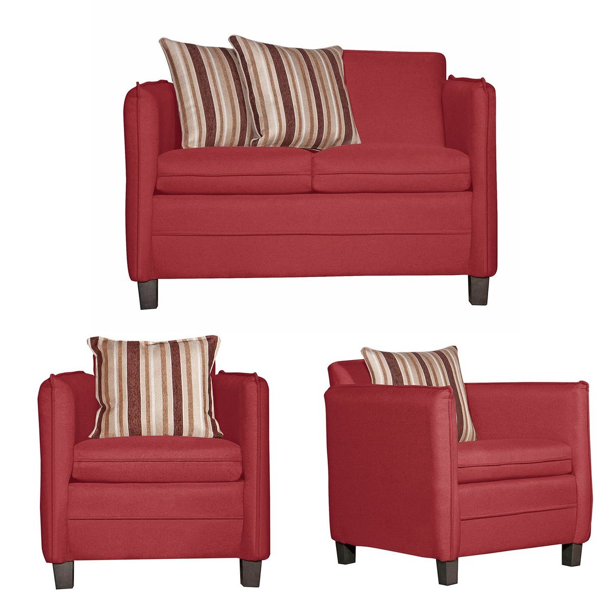 RUZAM MOBEL - JUEGO DE LIVING 2-1-1 BARCELONA ROJO