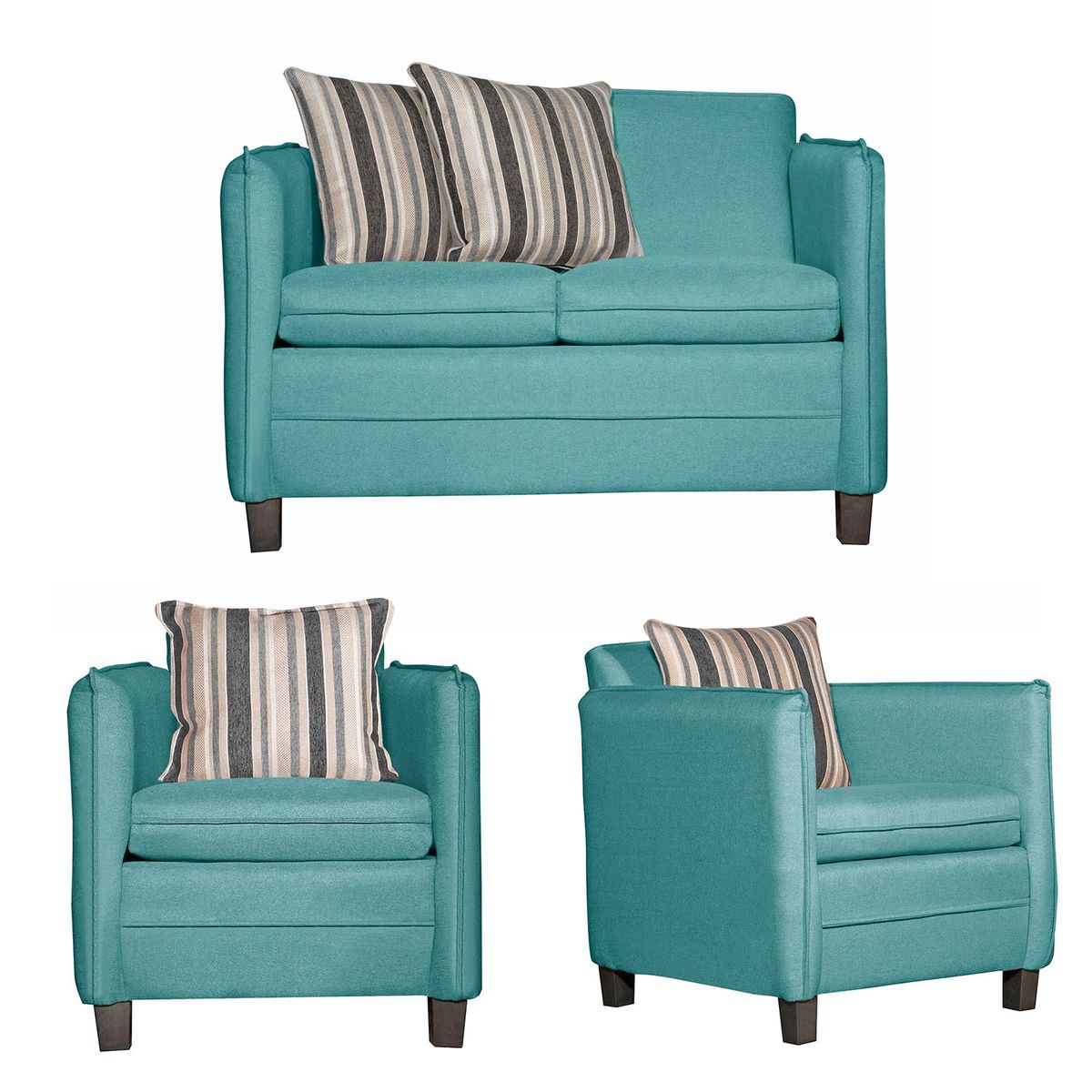 RUZAM MOBEL - JUEGO DE LIVING 2-1-1 BARCELONA TURQUESA