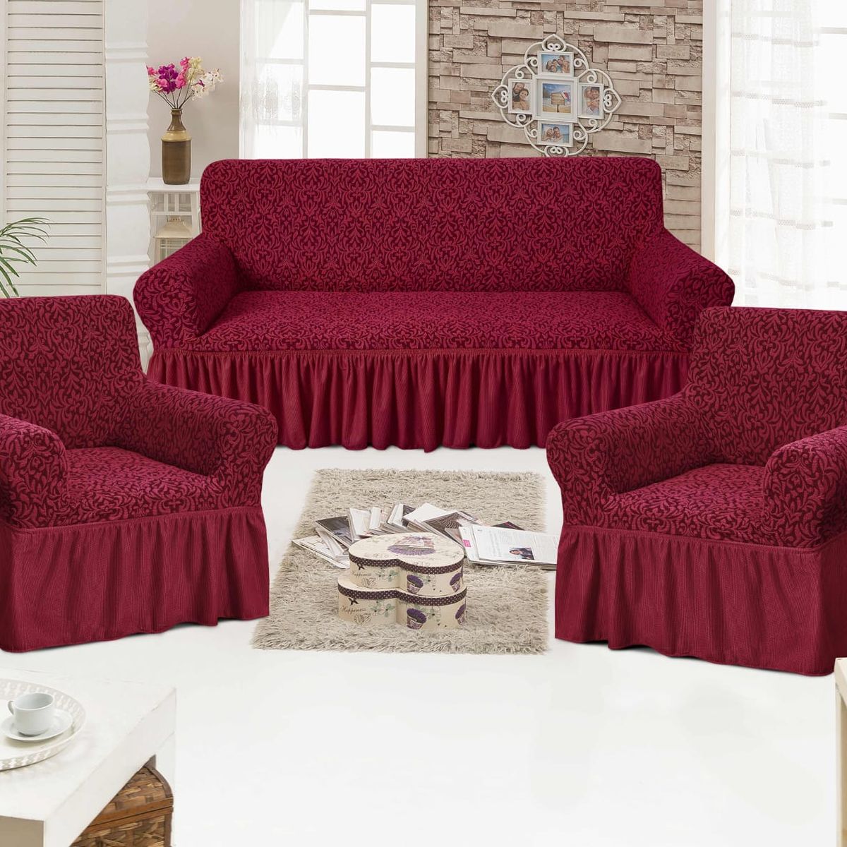 GENERICO - juego Fundas turcas juego 3-1-1 relieve