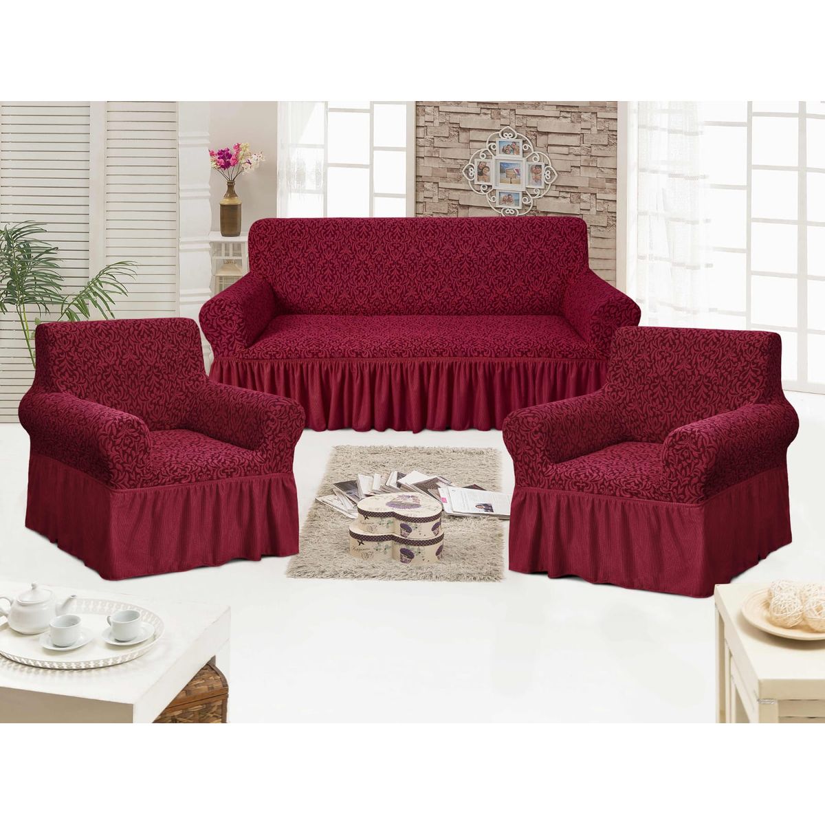 GENERICO - juego Fundas turcas juego 3-1-1 relieve