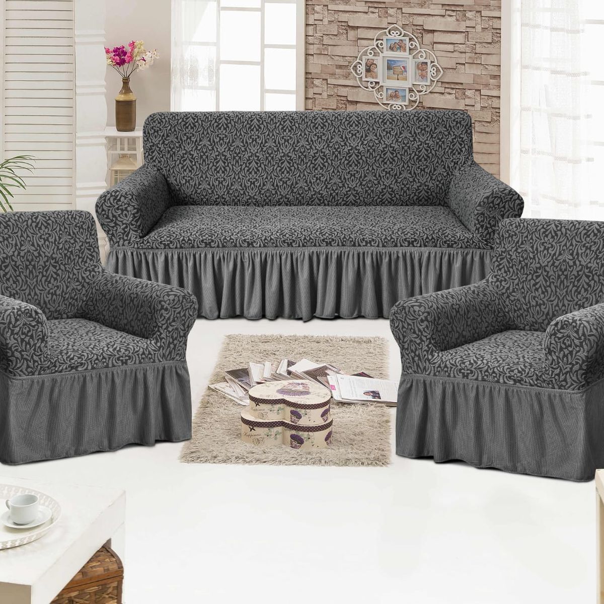 GENERICO - juego Fundas turcas juego 3-1-1 relieve