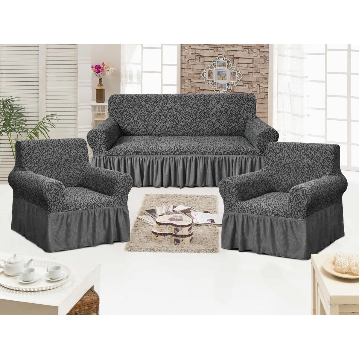 GENERICO - juego Fundas turcas juego 3-1-1 relieve