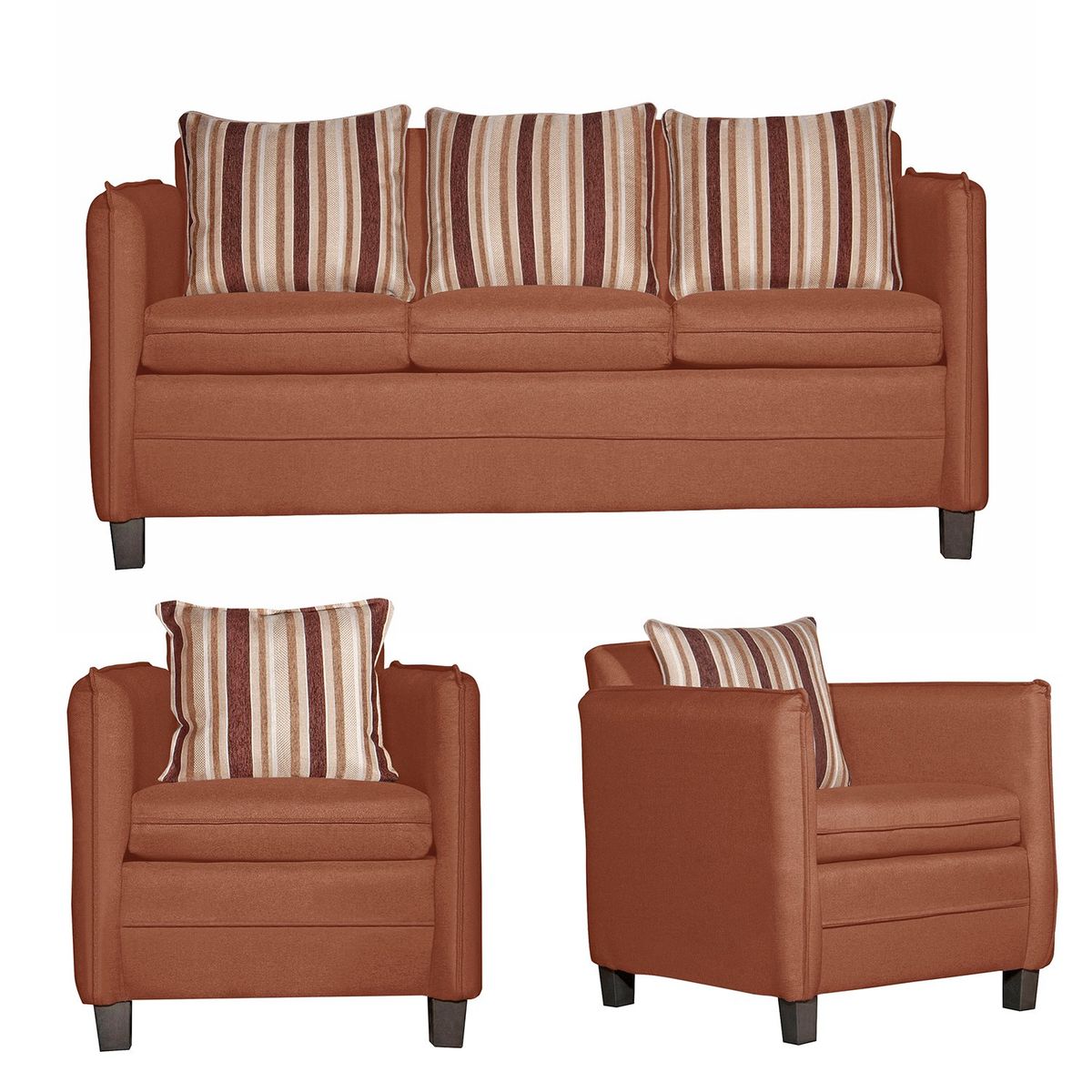 RUZAM MOBEL - JUEGO DE LIVING 3-1-1 BARCELONA TERRACOTA