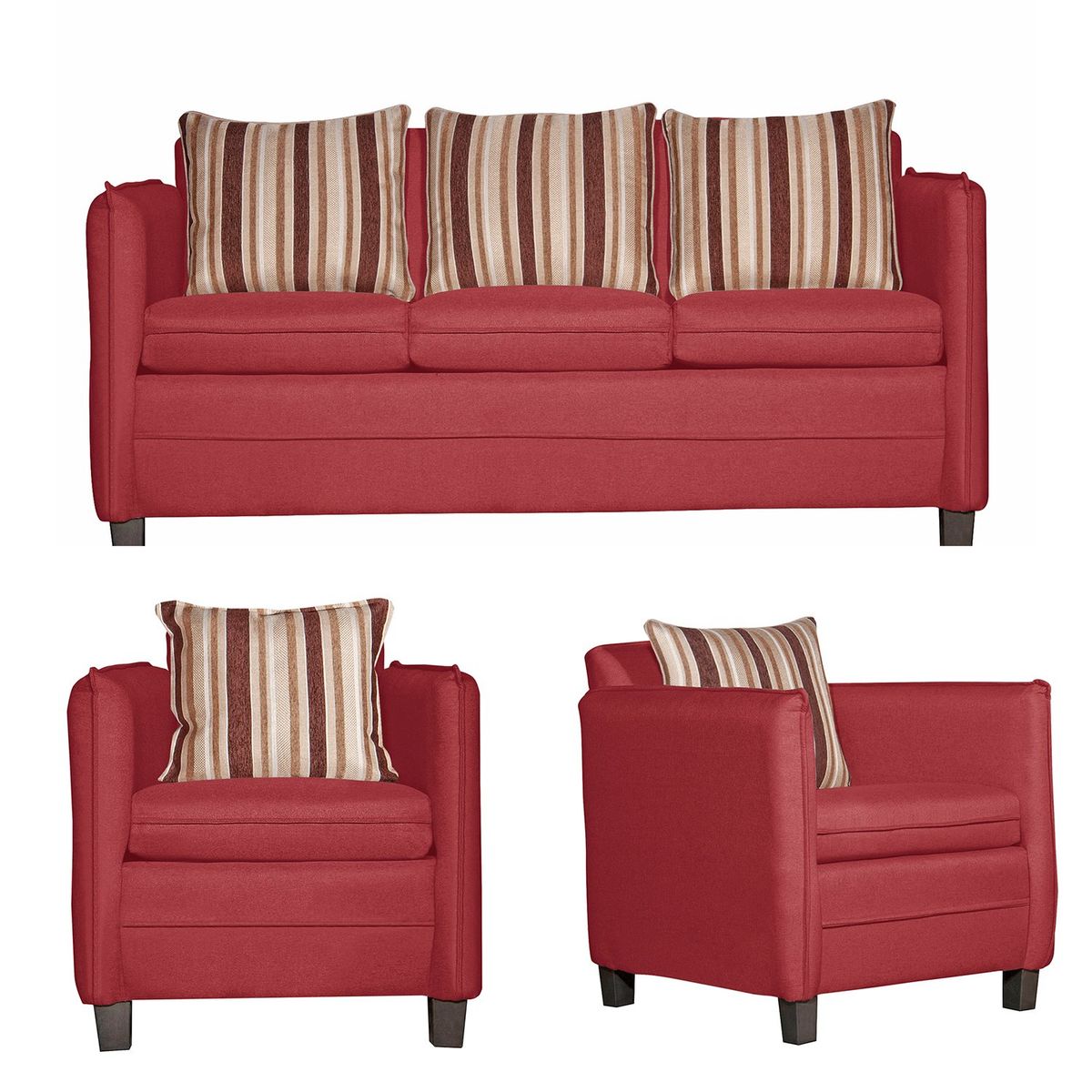 RUZAM MOBEL - JUEGO DE LIVING 3-1-1 BARCELONA ROJO