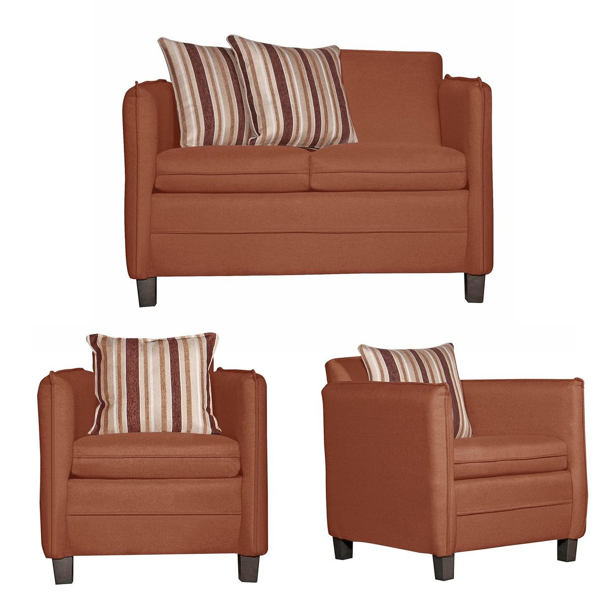 RUZAM MOBEL - JUEGO DE LIVING 2-1-1 BARCELONA TERRACOTA