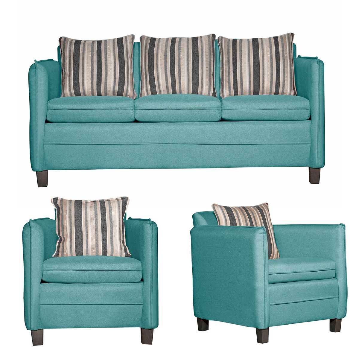 RUZAM MOBEL - JUEGO DE LIVING 3-1-1 BARCELONA TURQUESA