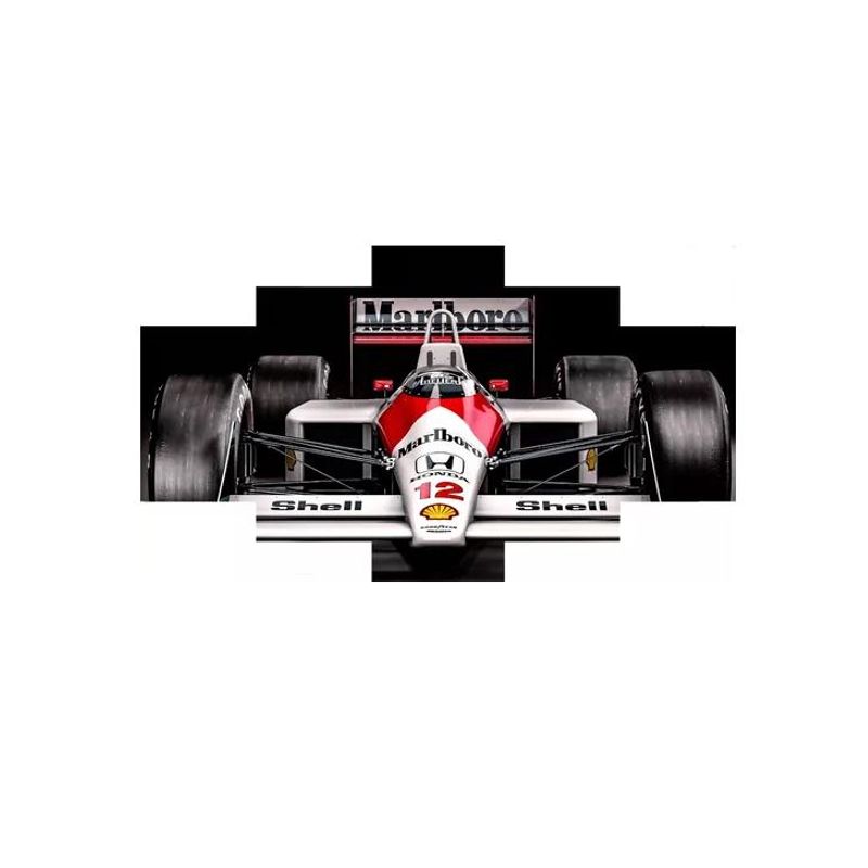 GENERICO - Cuadro Políptico de Ayrton Senna 150x80 Bastidor Madera