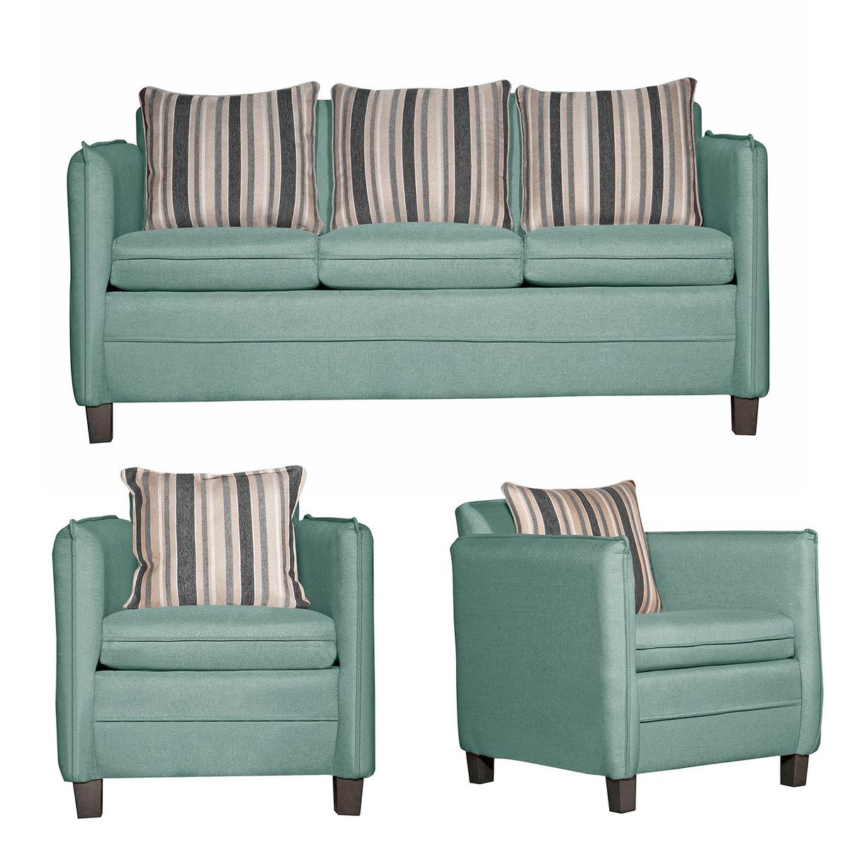 RUZAM MOBEL - JUEGO DE LIVING 3-1-1 BARCELONA VERDE AGUA