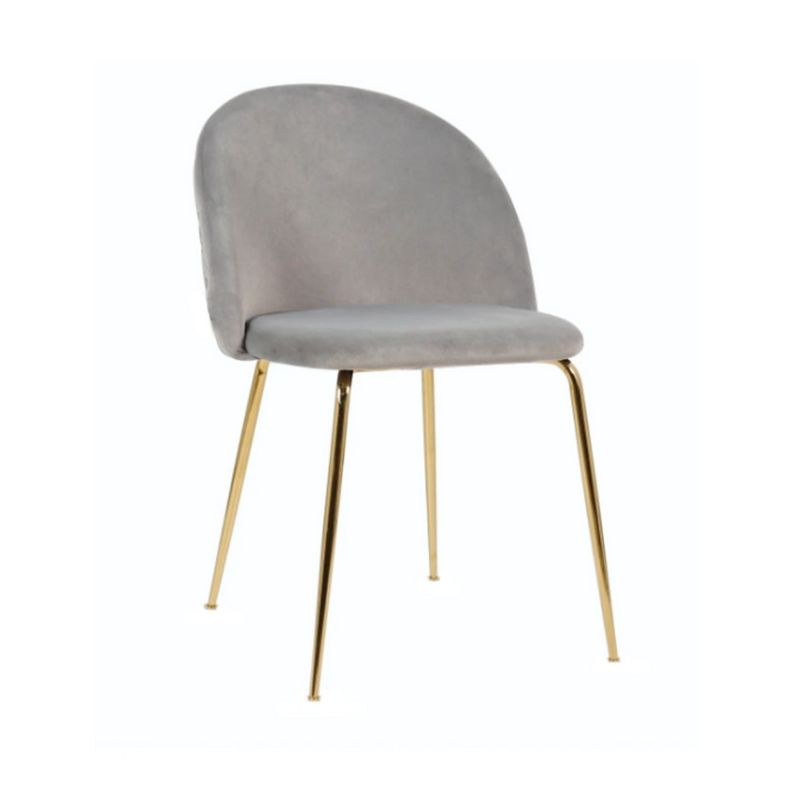 GENERICO - Pack 4 Silla de terciopelo elegante living o comedor - Gris
