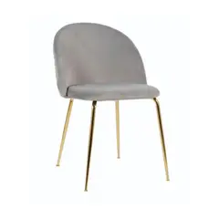GENERICO - Pack 4 Silla de terciopelo elegante living o comedor - Gris