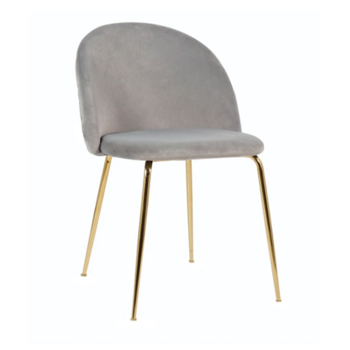 HABITA2 CHILE - Pack 2 Silla de terciopelo elegante living o comedor - Gris