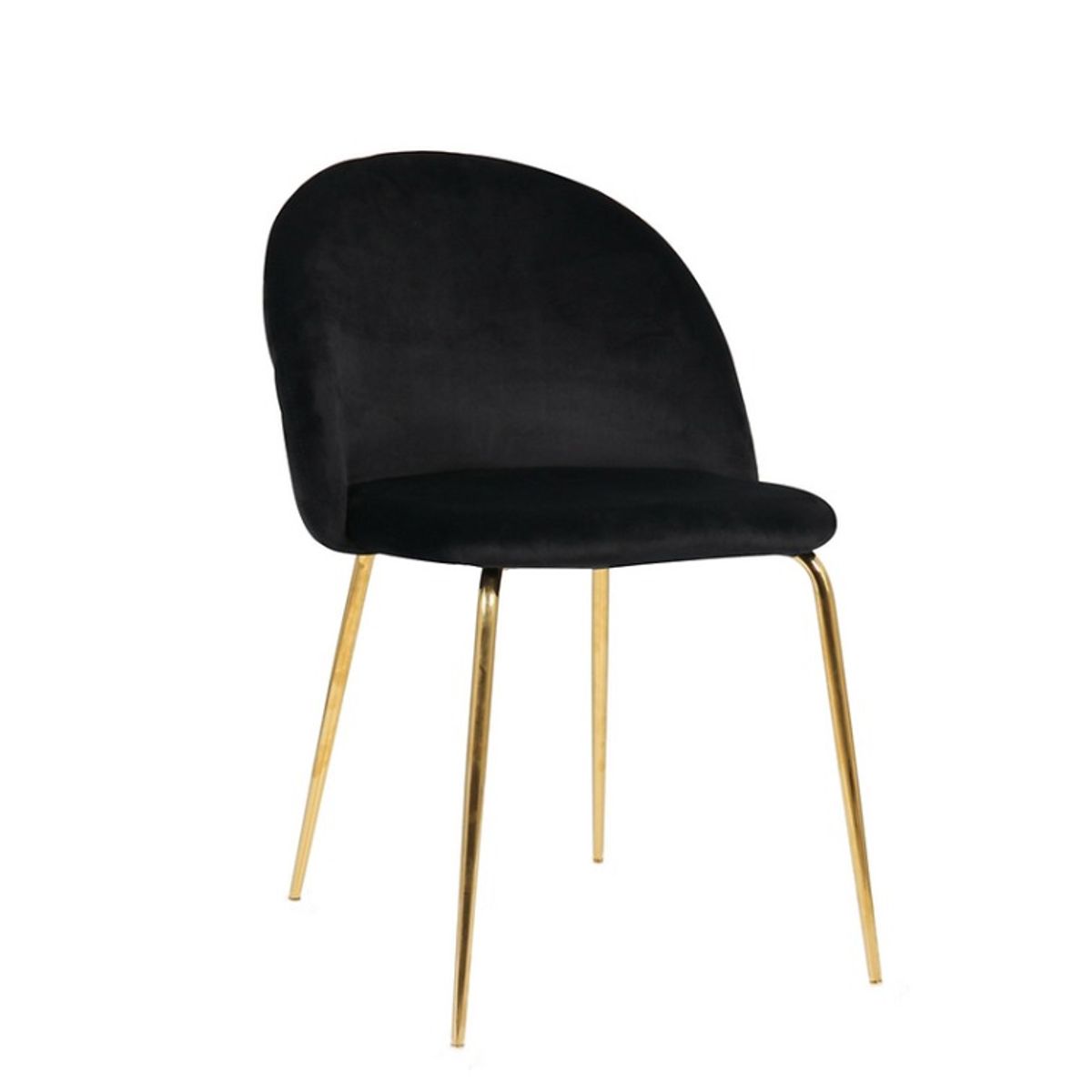 HABITA2 CHILE - Pack 2 Silla de terciopelo elegante living o comedor - Negro