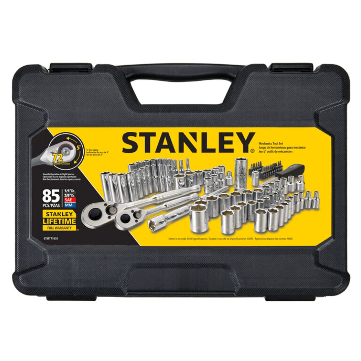 STANLEY - JUEGO HERRAMIENTAS MECANICAS PRO 85PZA STMT71651 STANLEY