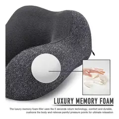 GENERICO - Almohada Viscoelastica Para Viaje De Cuello Regalo Antifaz