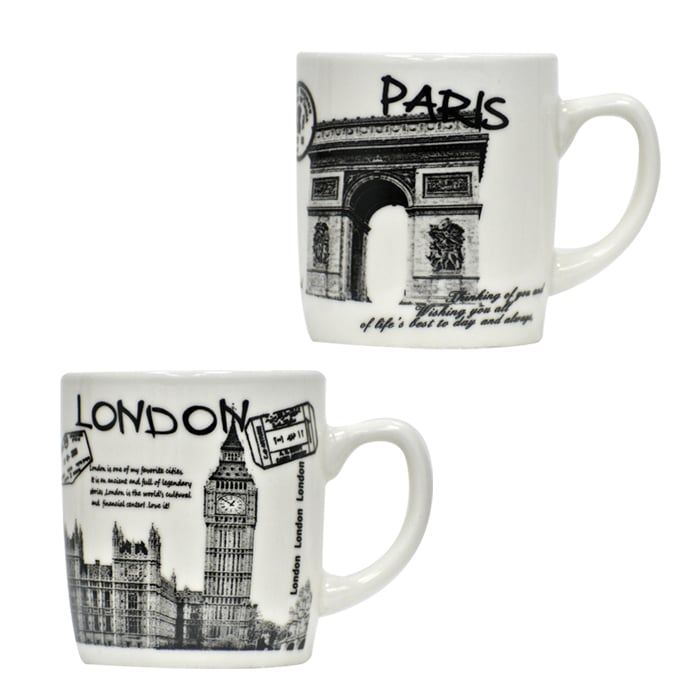 Set Tazones Paris 6 Unidades