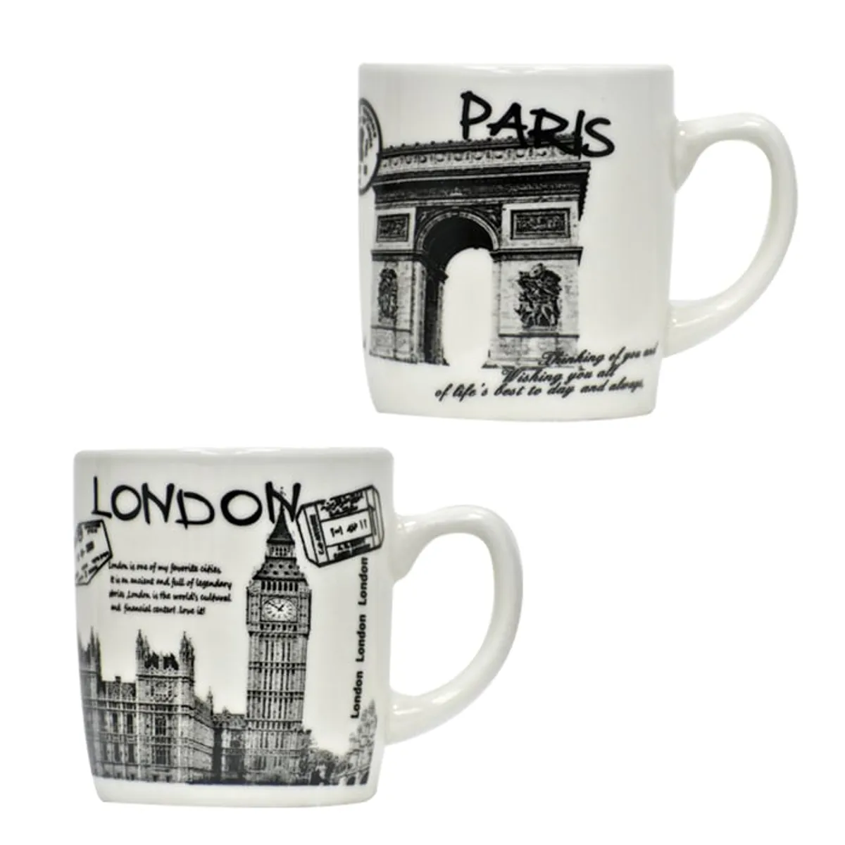 MSA MUEBLES SANTA ANA - Set Tazones Paris 6 Unidades