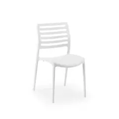 ROCA NEGRA - Silla Louise de polipropileno reforzado con fibra de vidrio color Blanca