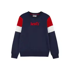 LEVIS - Poleron Niño C-Redondo Logo Bordado Azul
