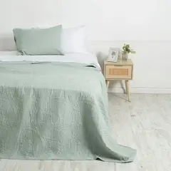MASHINI - Quilt King Plazas Microfibra Portugal Verde