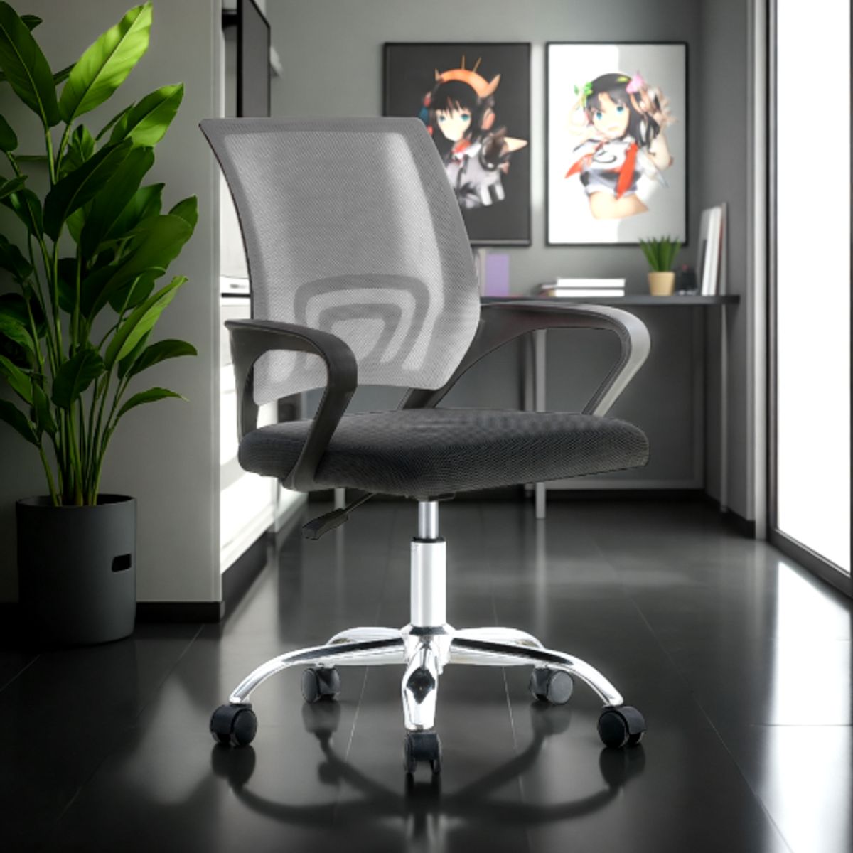 ARTHOME - Silla De Oficina Ejecutiva Nueva York Ergonomica Malla Gris