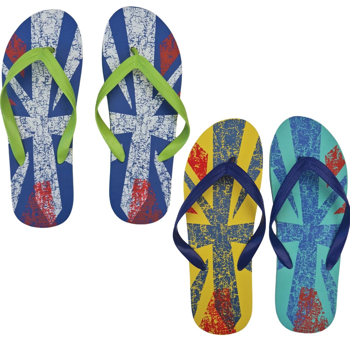 LIKE SHOP - Pack 2 Pares Hawaianas Londres Hombre Sandalias Suela Goma 917