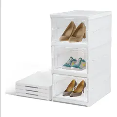 GENERICO - Caja Organizadora Plegable para Zapatos - Set de 3 Unidades
