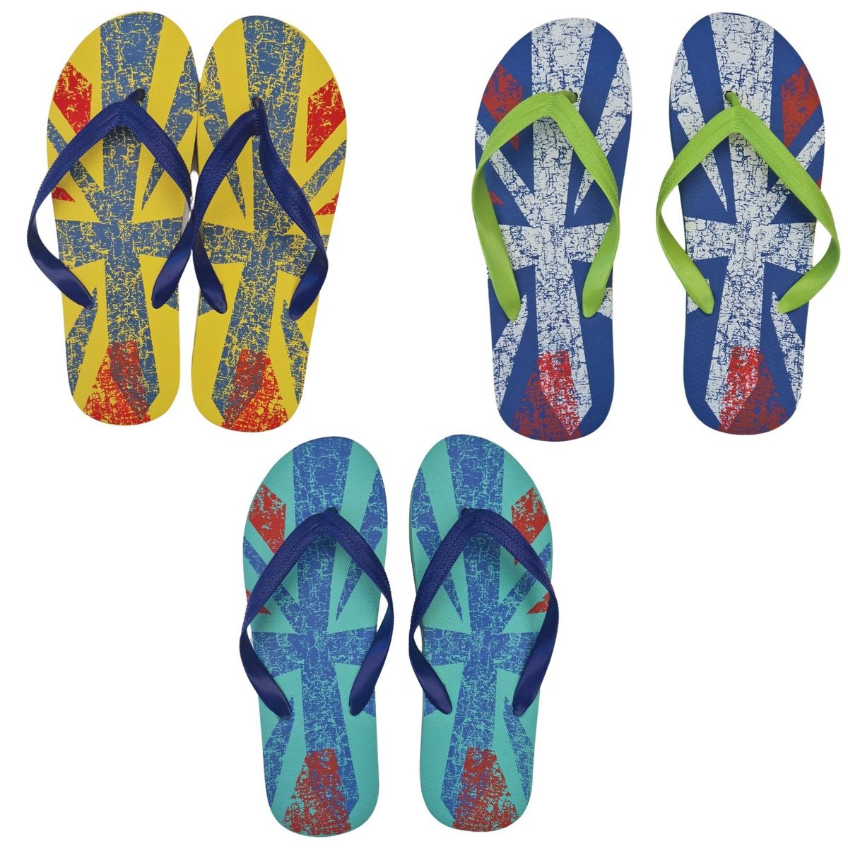 LIKE SHOP - Pack 2 Pares Hawaianas Londres Hombre Sandalias Suela Goma 917