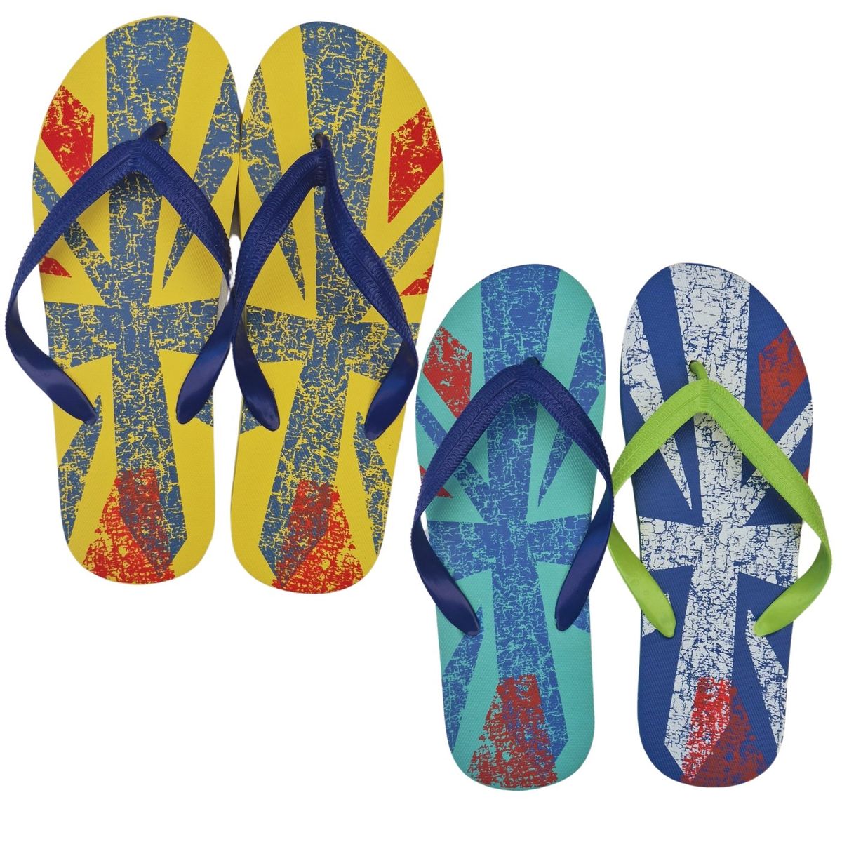 LIKE SHOP - Pack 2 Pares Hawaianas Londres Hombre Sandalias Suela Goma 917