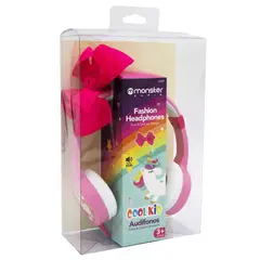 MONSTER AUDIO - AUDÍFONO CON MOÑO DESMONTABLE MONSTER COOL KID - Rosa
